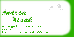 andrea misak business card