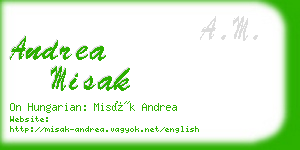 andrea misak business card